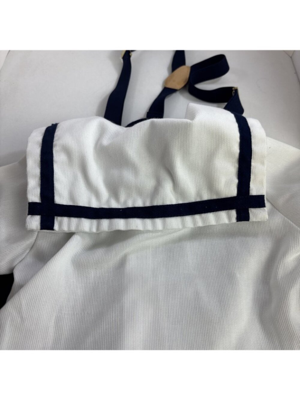 Vtg Good Lad Sailor Knickers Hat US Navy Patriotic Suspenders Outfit 4T Costume - Picture 5 of 8